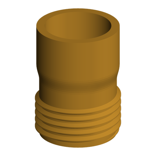 G1/2 BSPP Male to 20 mm Plain Pipe Adapter