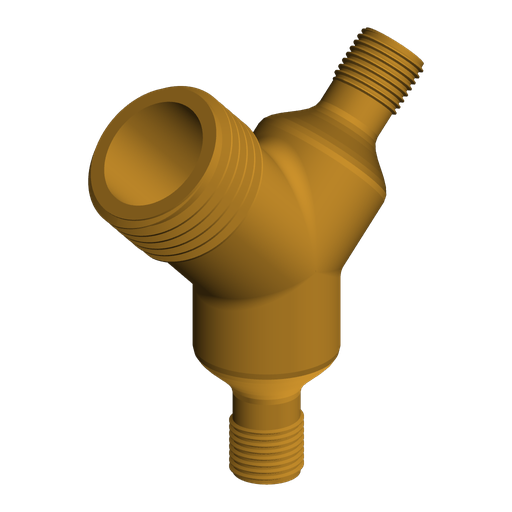 G1/8 × G1/8 × G1/2 BSPP Male Y-Splitter